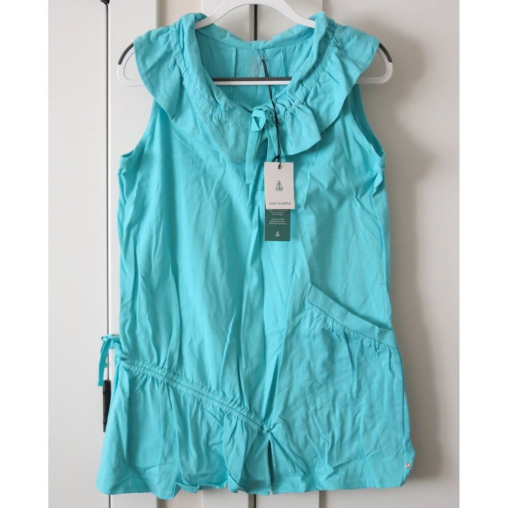 NWT $85 NEON BUDDHA Bali Tank Tunic - M Ocean Blue